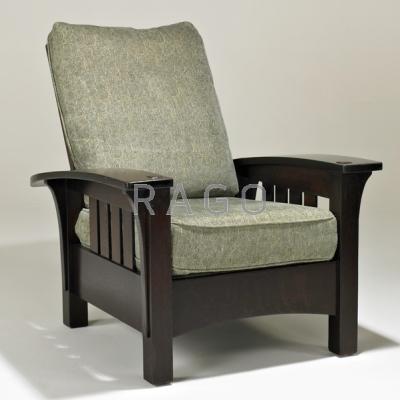 Appraisal: STICKLEY E J AUDI Contemporary bow-arm Morris chair Manlius NY