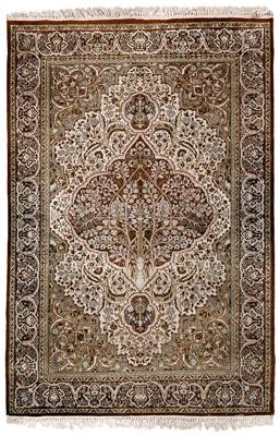 Appraisal: Modern Isfahan style rug tree of life design olive and