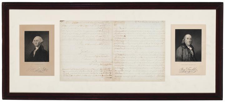 Appraisal: AMERICAN REVOLUTION WASHINGTON GEORGE Important letter signed to the New