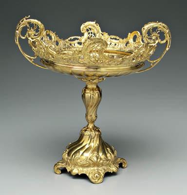 Appraisal: Ornate WMF brass tazza Renaissance style with openwork border and