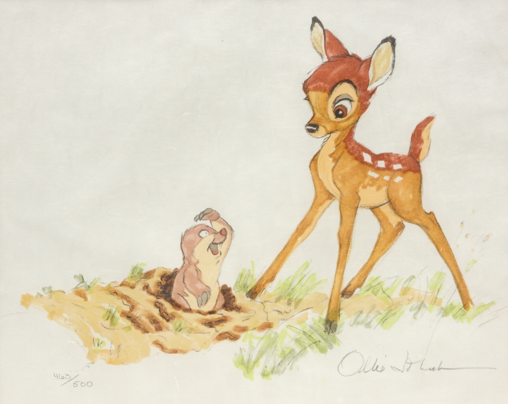 Appraisal: LIMITED EDITION BAMBI COLOR LITHOGRAPH American second half th century