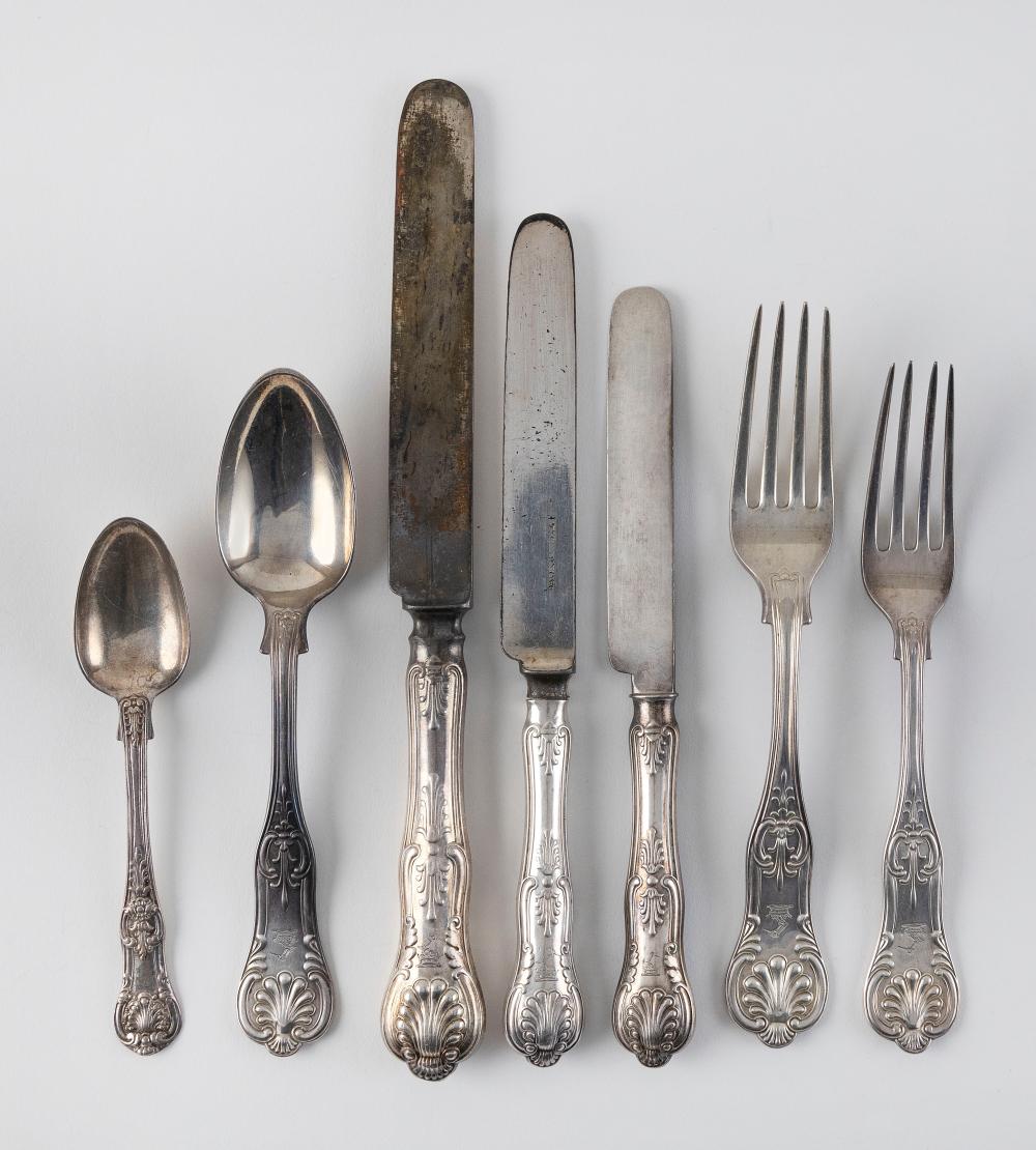 Appraisal: POLHAMUS STRONG FOR TIFFANY CO ENGLISH KING STERLING SILVER FLATWARE