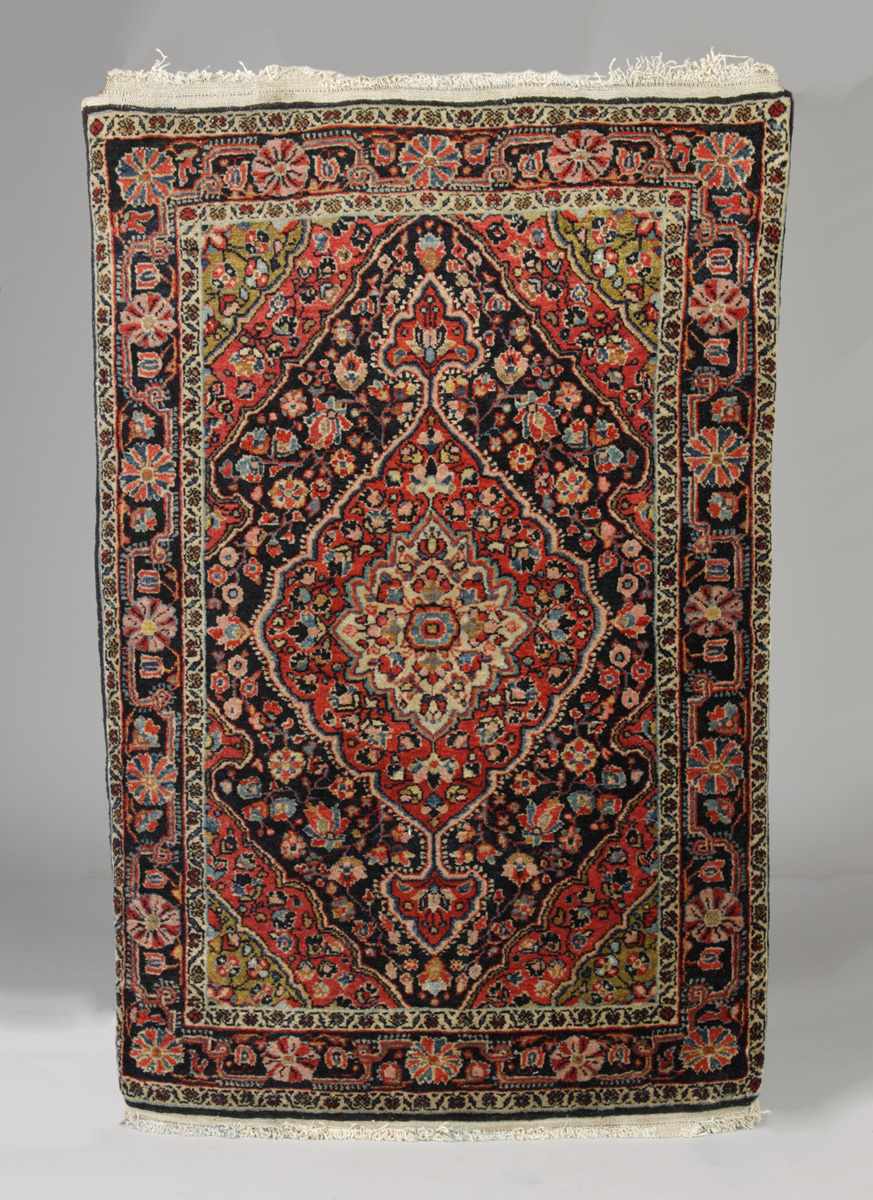 Appraisal: Sarouk Oriental Mat '' x ''Very good E