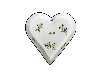 Appraisal: A PINXTON HEART-SHAPED DESSERT DISH enamelled with green sprigs with