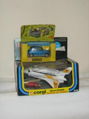 Appraisal: James Bond Space Shuttle and Mini-Cooper Magnifique boxed G-E