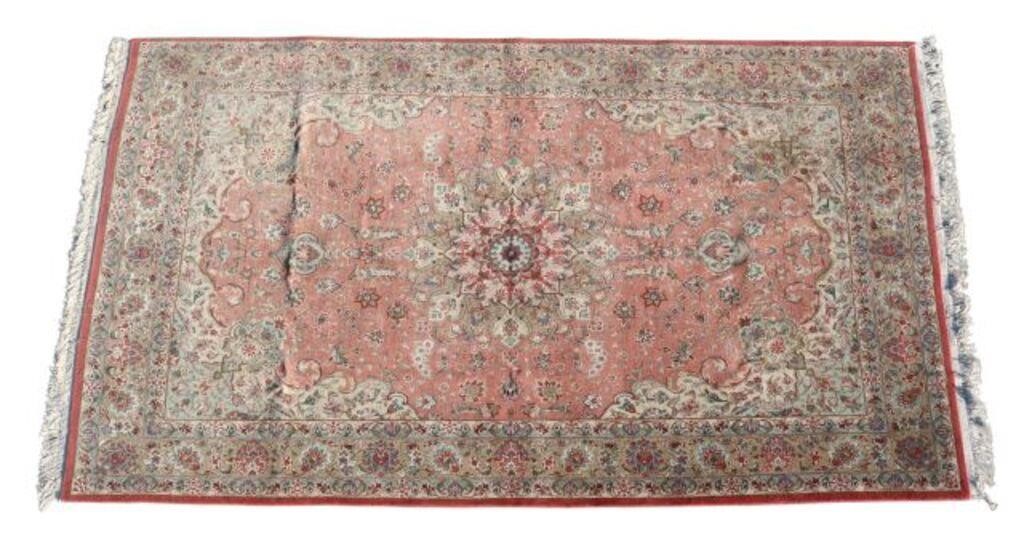 Appraisal: Hand-tied Persian Tabriz rug approx ' l ' w