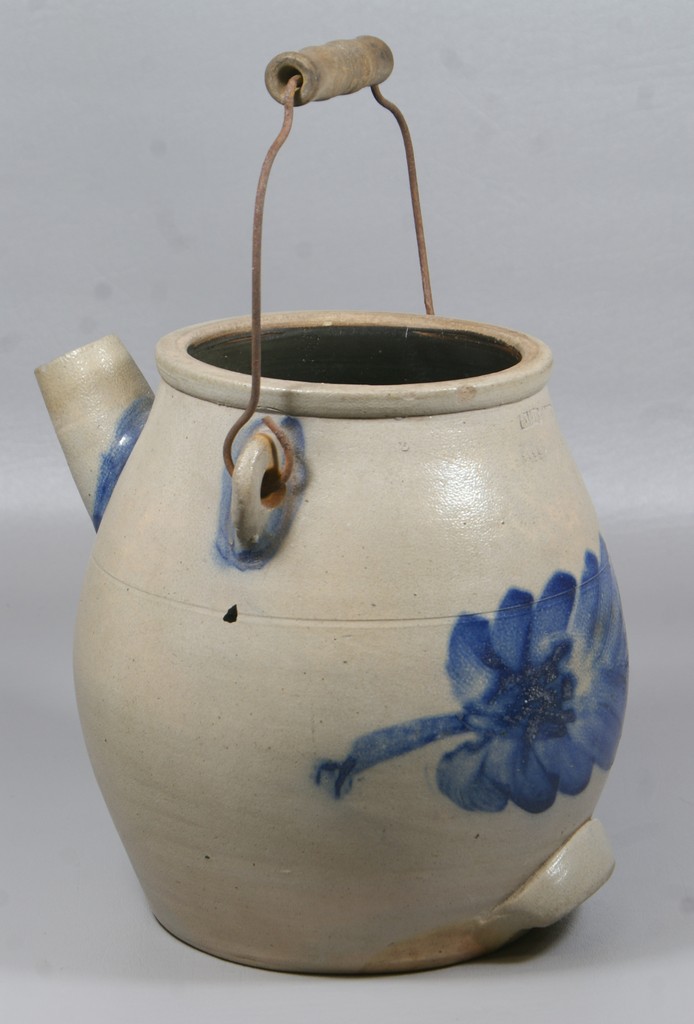 Appraisal: Lewis Jones Pittston PA stoneware batter jug with cobalt blue