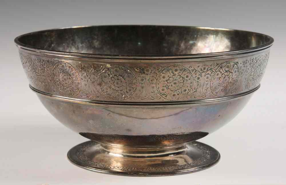 Appraisal: STERLING SILVER PUNCH BOWL - American Sterling Silver Punch Bowl