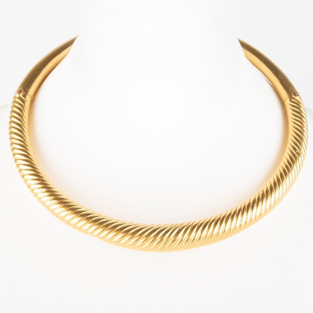 Appraisal: Iilas Lalalounis k Gold Choker Necklace With maker's marks x