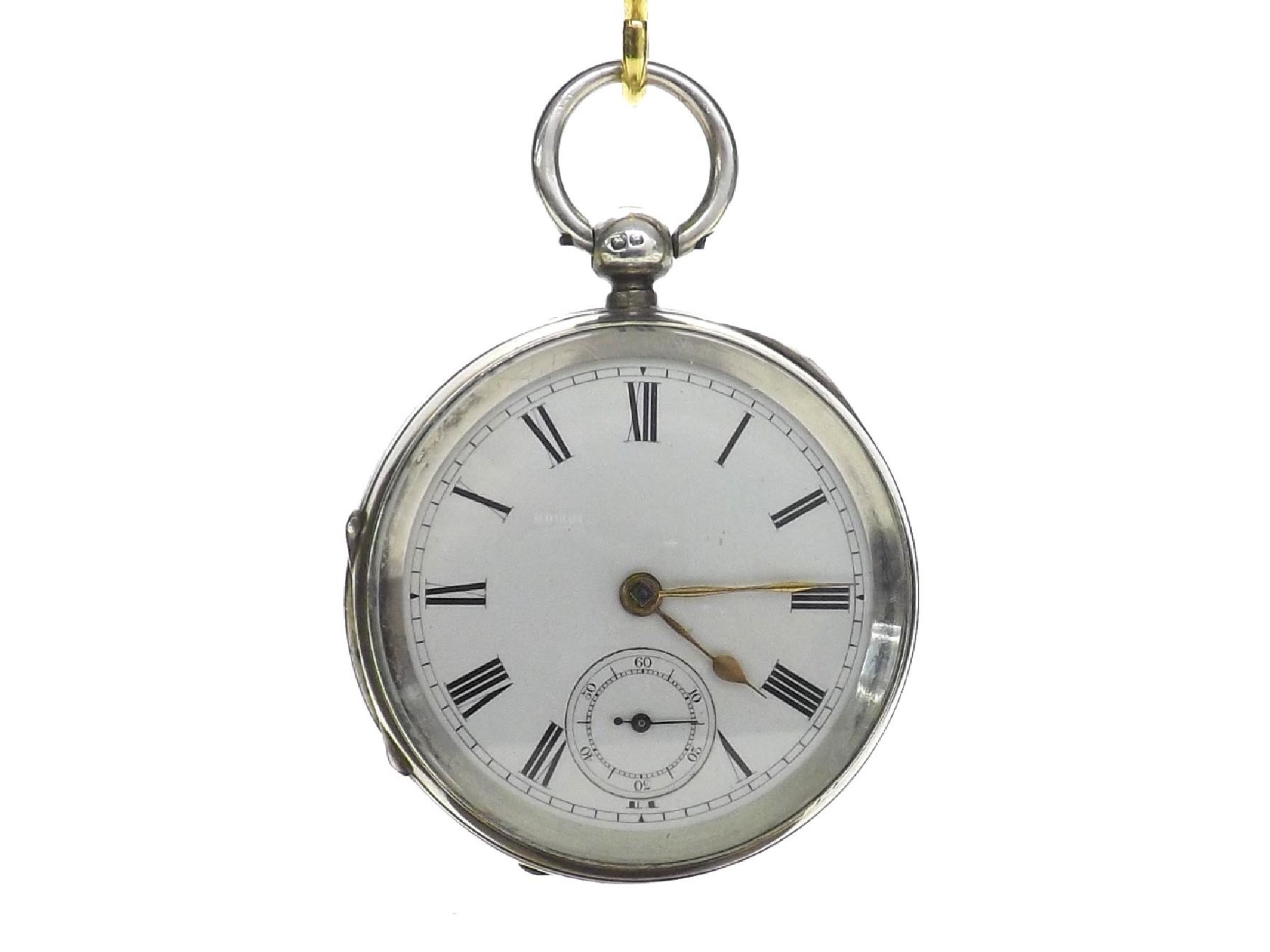 Appraisal: Silver fusee lever pocket watch Chester the movement signed D