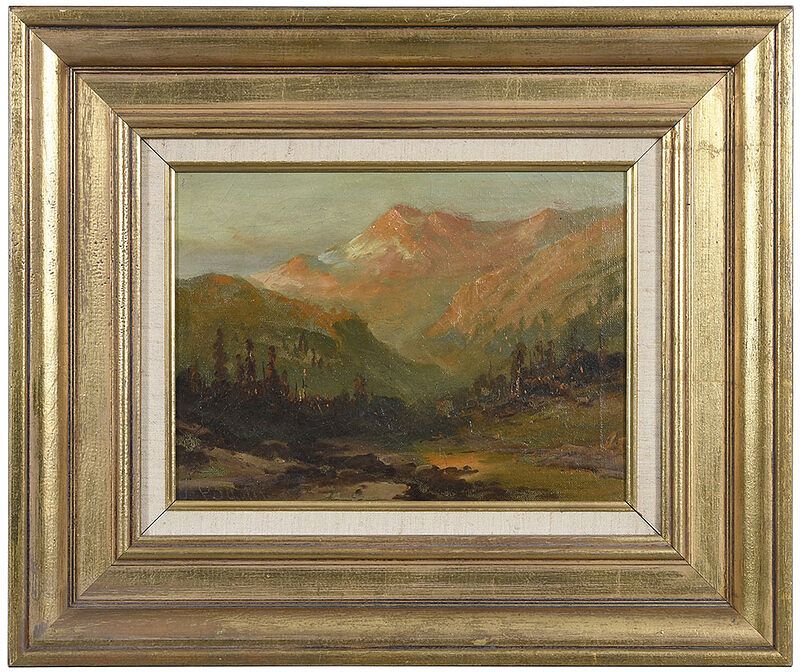 Appraisal: Frederick F Schafer California Germany - Mountain Landscape signed lower