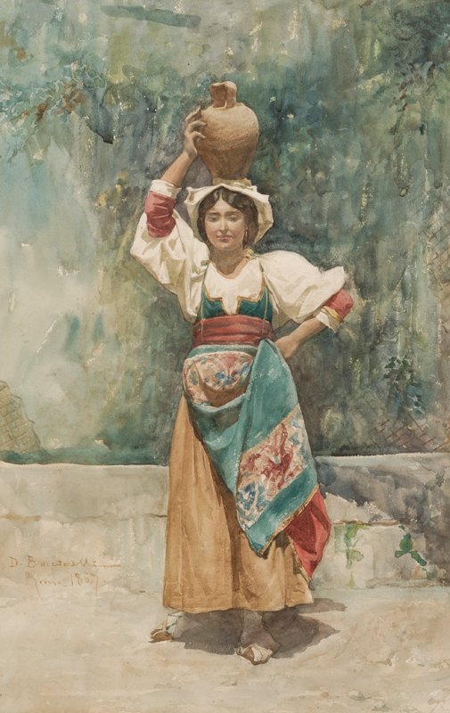 Appraisal: Daniele Bucciarelli Italian - Water Carrier Signed inscribed and dated