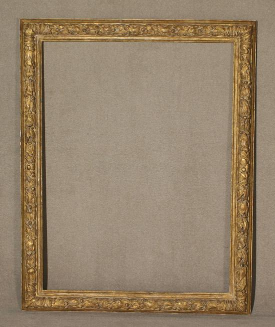 Appraisal: Baroque Style Giltwood Frame th Century Sight size x -