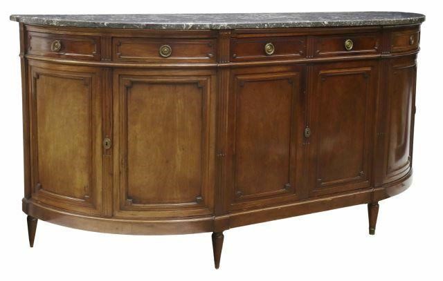 Appraisal: French Louis XVI style mahogany sideboard th c having a