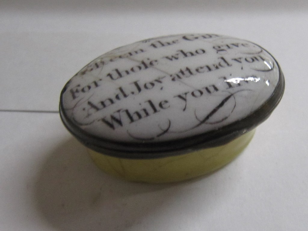 Appraisal: An enamel pill box