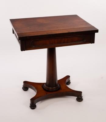 Appraisal: A Victorian mahogany occasional table fitted a drawer on column