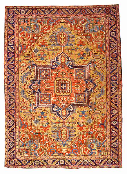 Appraisal: A Heriz carpet Northwest Persia first quarter th century size