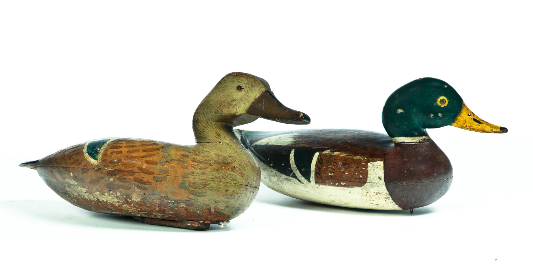 Appraisal: TWO AMERICAN MALLARD DECOYS Both made by Judge Glen Cameron