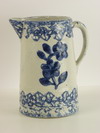 Appraisal: PITCHER - th C stoneware pitcher blue sponge decorated with