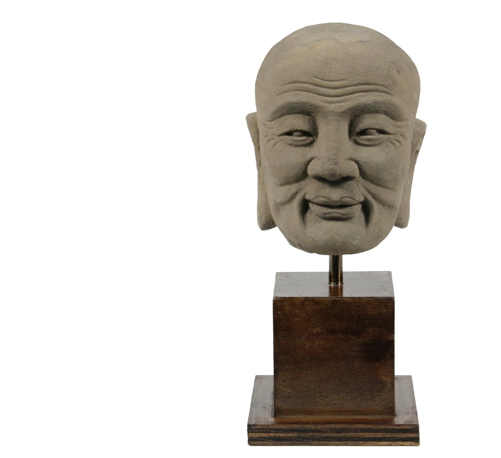 Appraisal: ANCIENT CHINESE STONE CARVING - Tang Dynasty - Sandstone Head