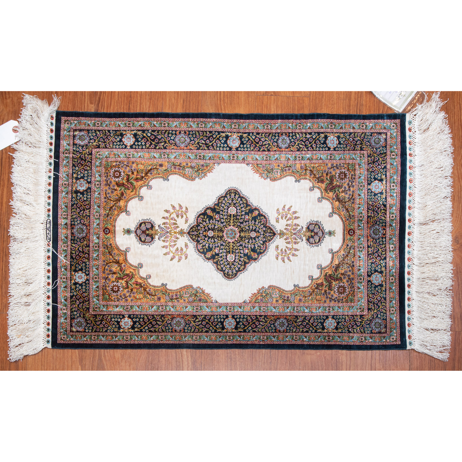 Appraisal: SILK HEREKE RUG TURKEY X Fourth quarter- th century hand-knotted