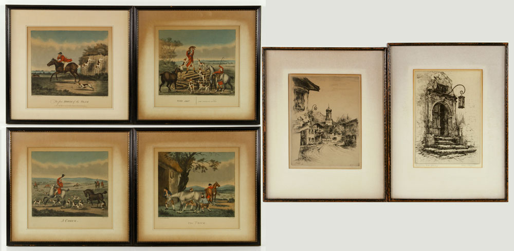 Appraisal: - Prints Lot of six prints to include two etchings