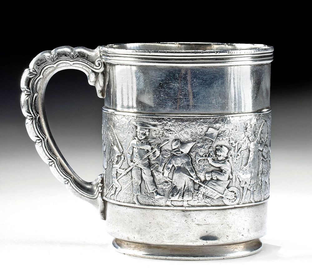 Appraisal: American Tiffany Sterling Silver Christening Mug Originally Listed At North