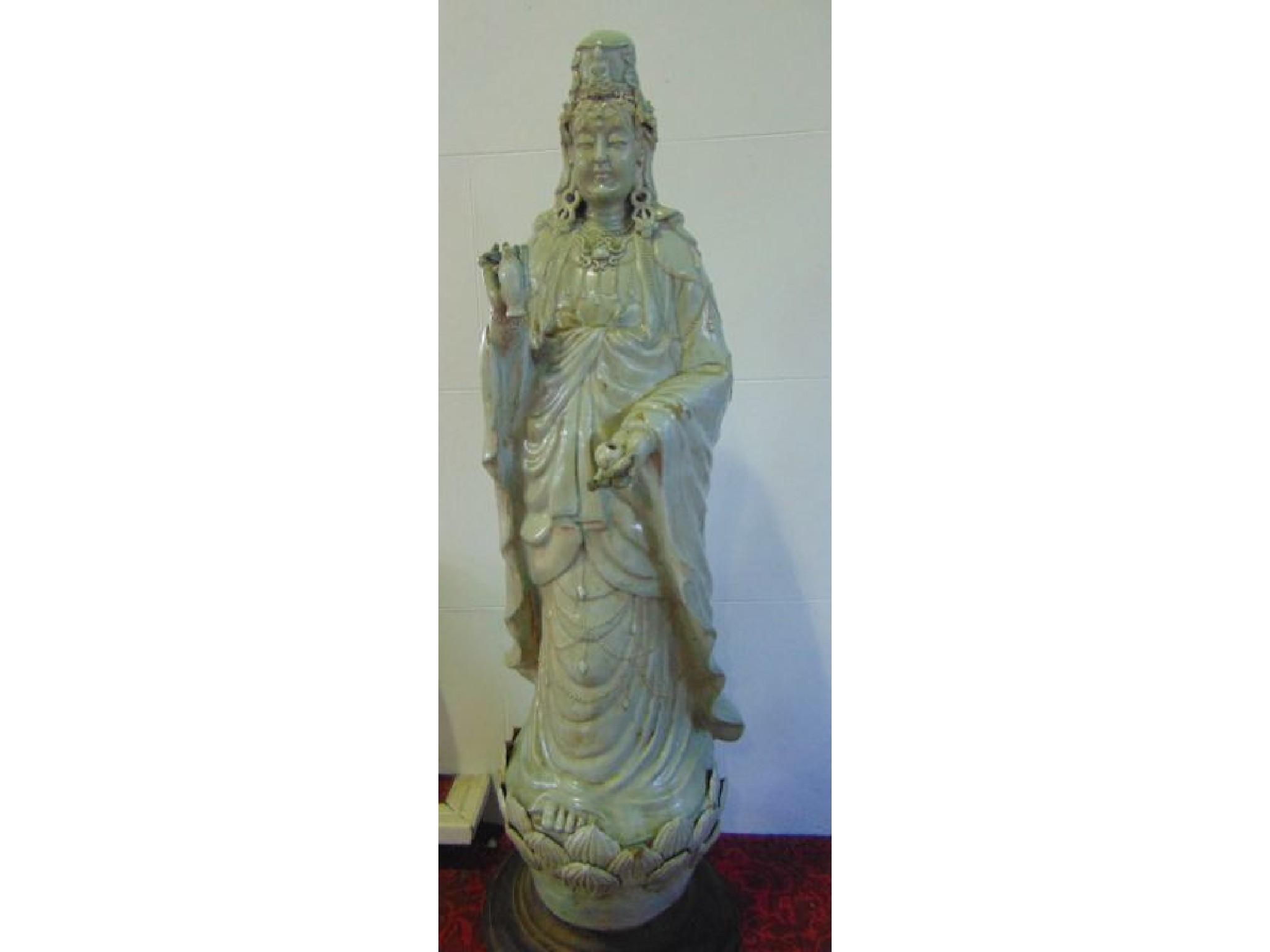 Appraisal: A large th century oriental Guan-lin type figure of a