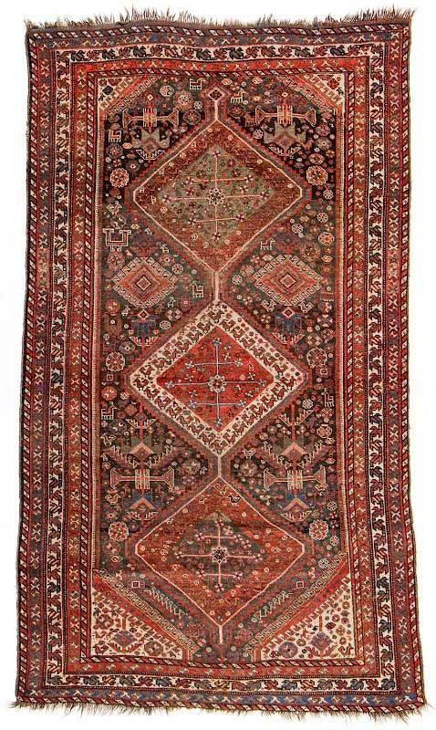 Appraisal: Antique Gashgai Rug Persia ' '' x ' '' Antique