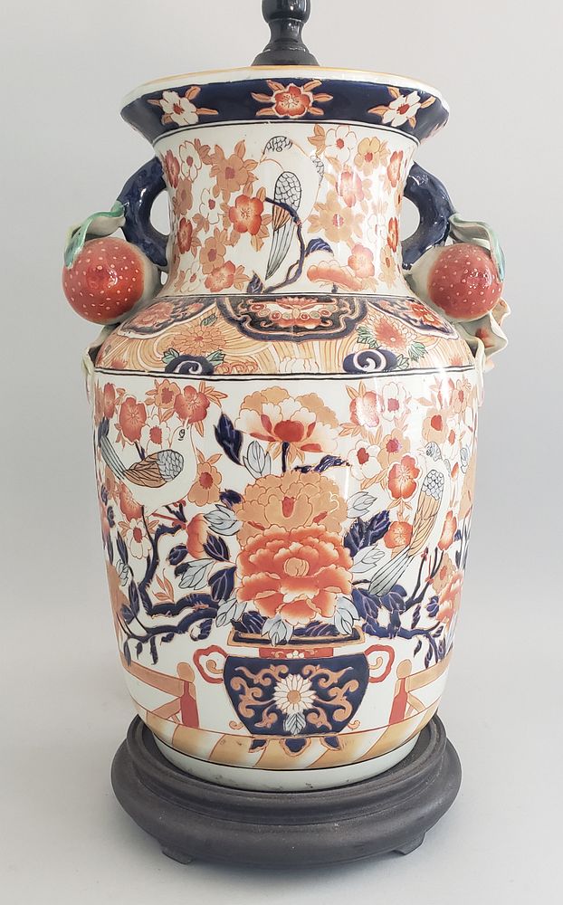 Appraisal: Decorative Imari Porcelain Vase Mounted As a Lamp Decorative Imari