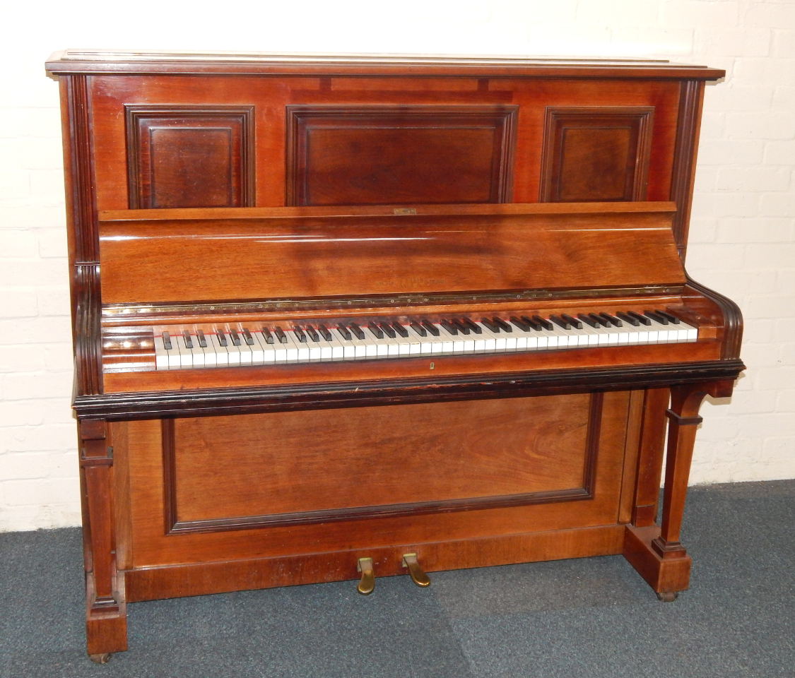 Appraisal: A Richard Lipp Sohn mahogany and rosewood upright piano over