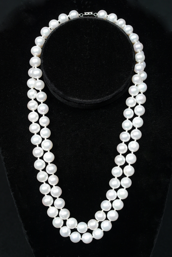 Appraisal: DOUBLE STRAND NECKLACE OF CULTURED PEARLS '' Double strand of