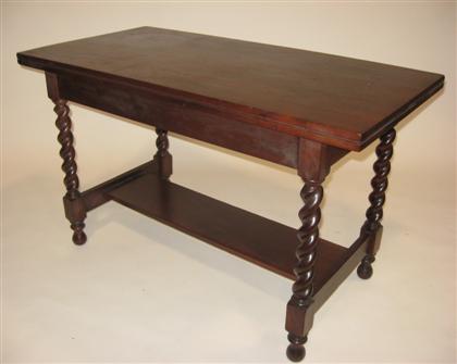 Appraisal: Mahogany rectangular library table th century The rectangular top over