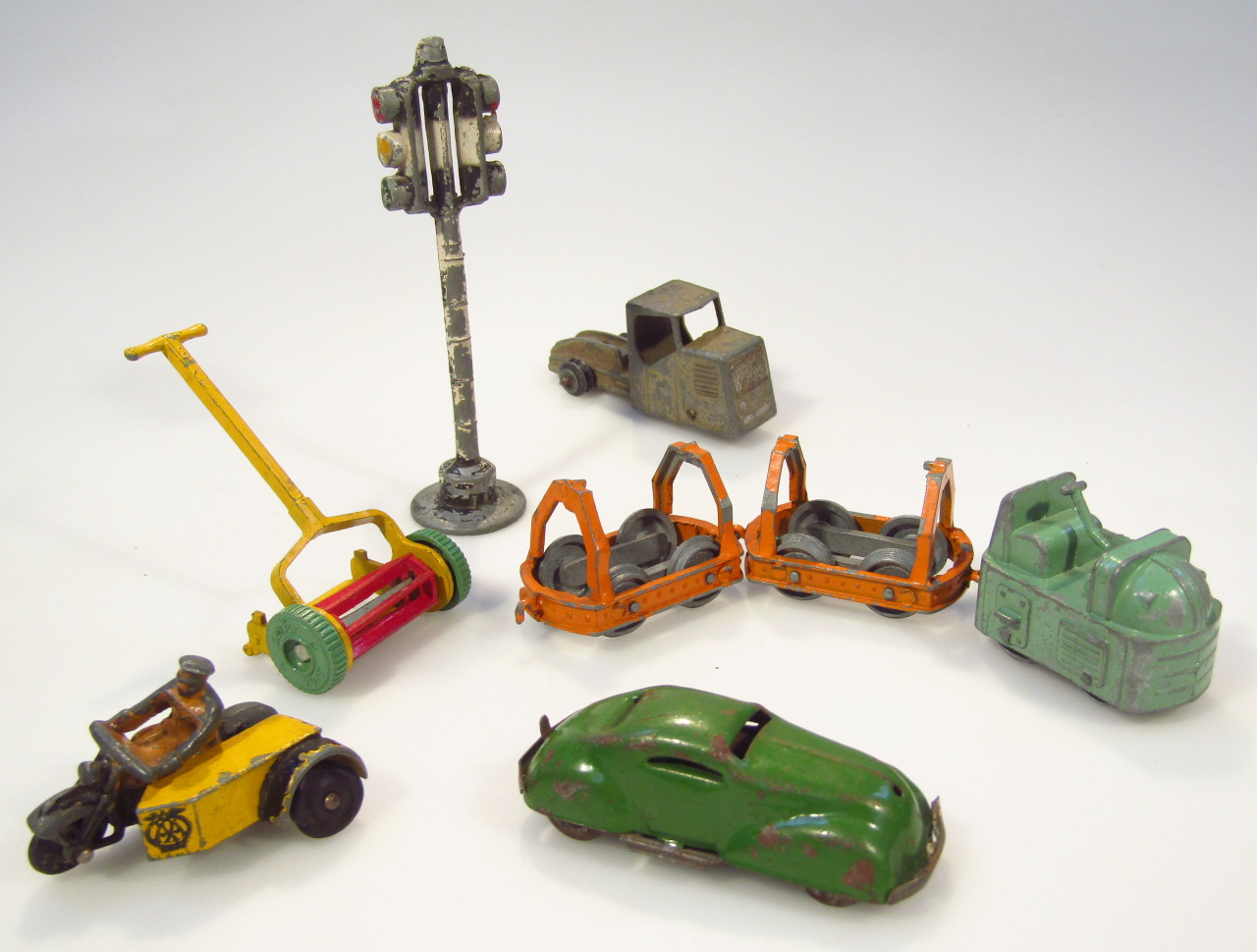 Appraisal: Various thC metal die-cast vehicles to include Meccano Dinky motorbike