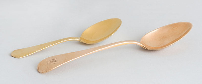 Appraisal: REED BARTON CRESTED K GOLD TEASPOON AND A K GOLD