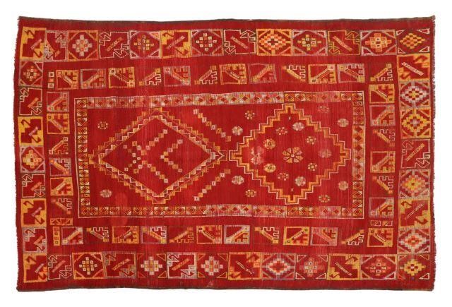 Appraisal: Hand-tied wool rug possibly Afghani approx 'l 'w