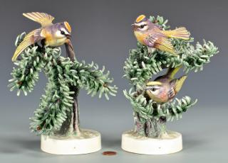 Appraisal: Pair Dorothy Doughty Birds Kinglet Golden Crowns Pair Royal Worcester