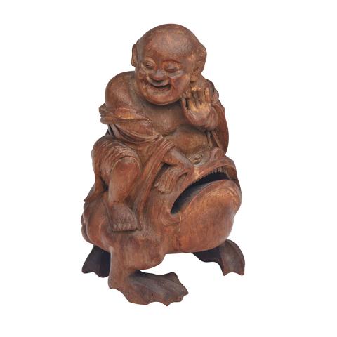 Appraisal: Bamboo Carving of Liu Hai th Century Carved in the