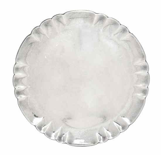 Appraisal: A Danish Sterling Silver Tray Georg Jensen of circular form