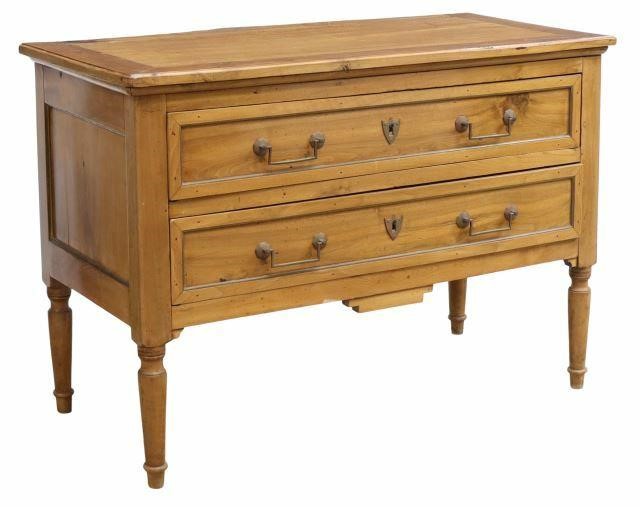 Appraisal: French Louis XVI style fruitwood commode th c fitted with