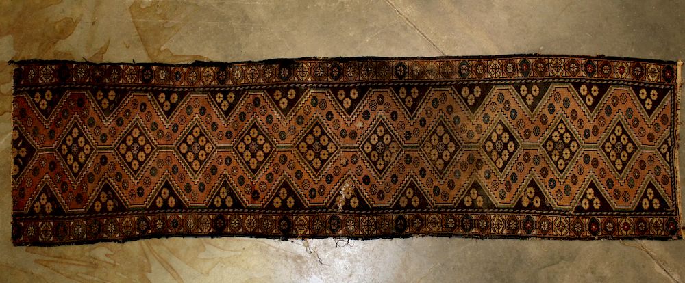 Appraisal: Antique Persian Kilim Runner For your consideration is this antique