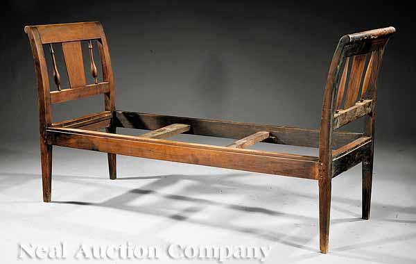 Appraisal: A Directoire Mahogany Lit de Repos early th c slightly