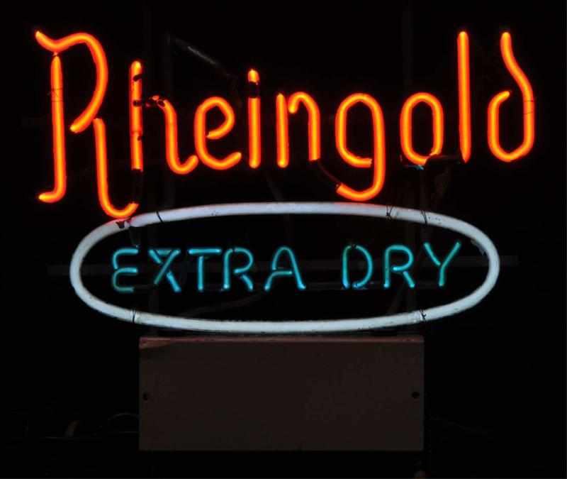 Appraisal: Rheingold Extra Dry Neon Sign Description s Red white and