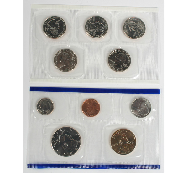 Appraisal: Five US Mint UNCIRCULATED P D COIN SETs W COA