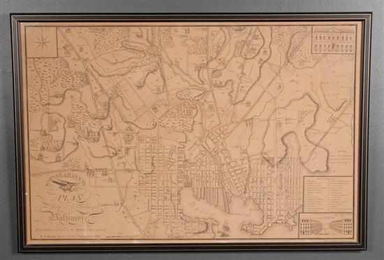 Appraisal: Map ''Warner and Hanna's Plan of the City and Environs