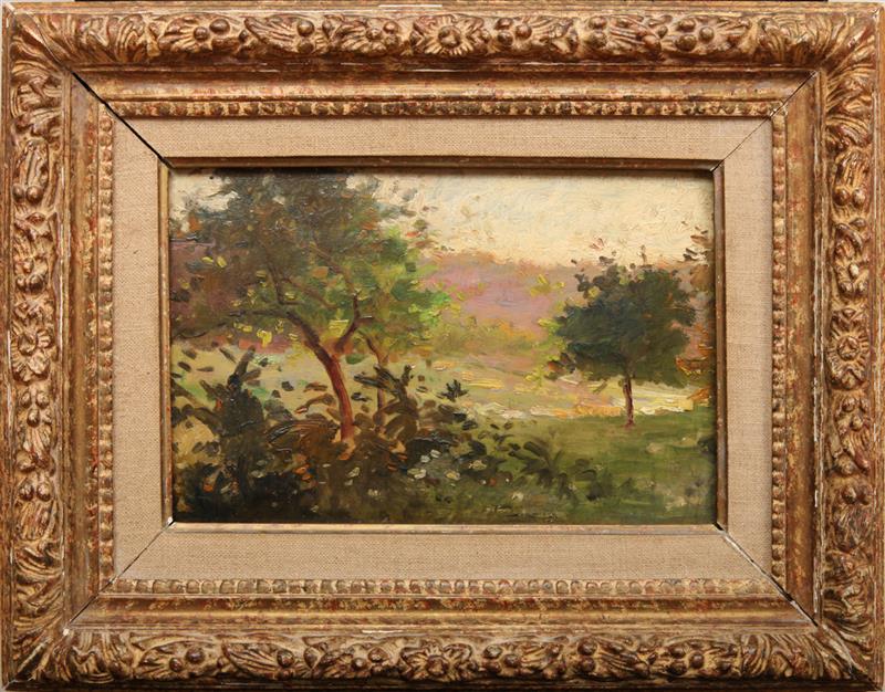 Appraisal: ATTRIBUTED TO HENRI EDMOND CROSS - TUDE LANDSCAPE Oil on