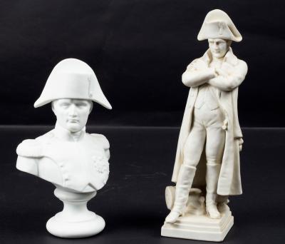 Appraisal: A Continental biscuit porcelain figure of Napoleon impressed mark beneath