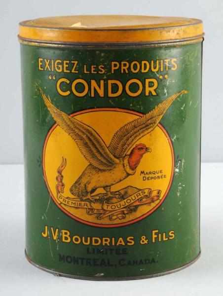 Appraisal: Condor Coffee Can Description Original lid Nice image of bird