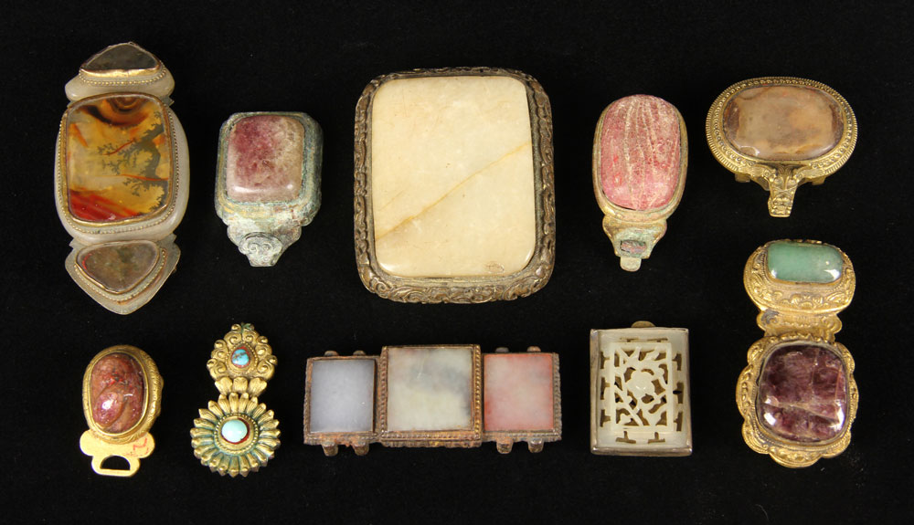 Appraisal: - th th C Chinese Belt Buckles Lot of ten