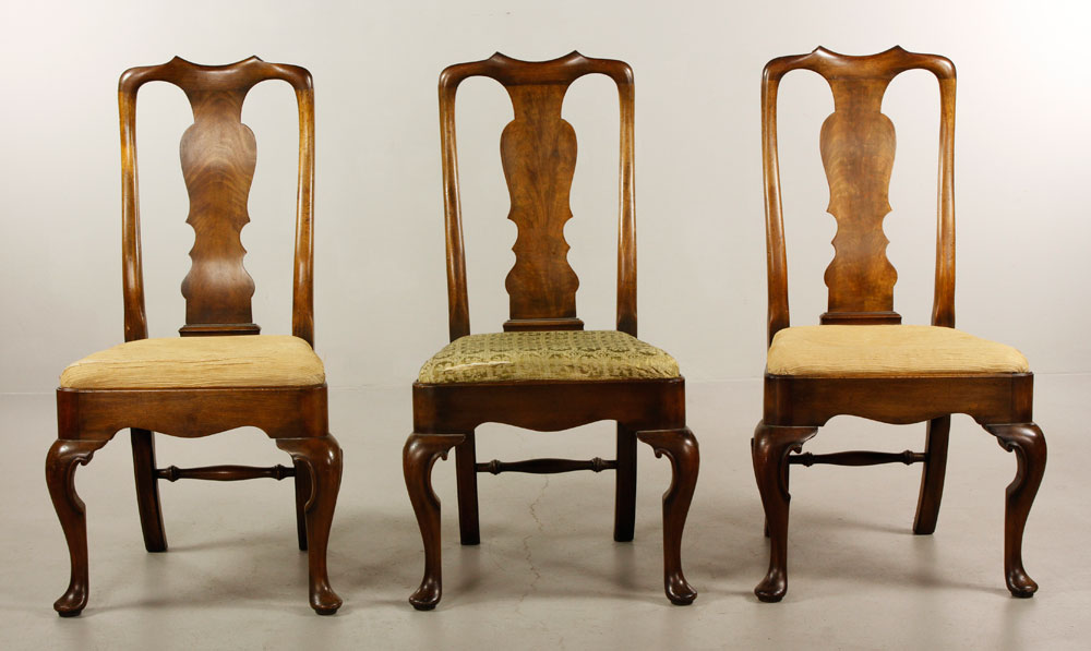 Appraisal: - Queen Anne Side Chairs Set of six Queen Anne